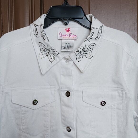 Quacker Factory Trucker Jacket Women's Size S - Picture 4 of 11